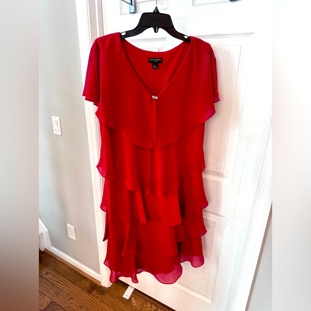 Red tiered dress